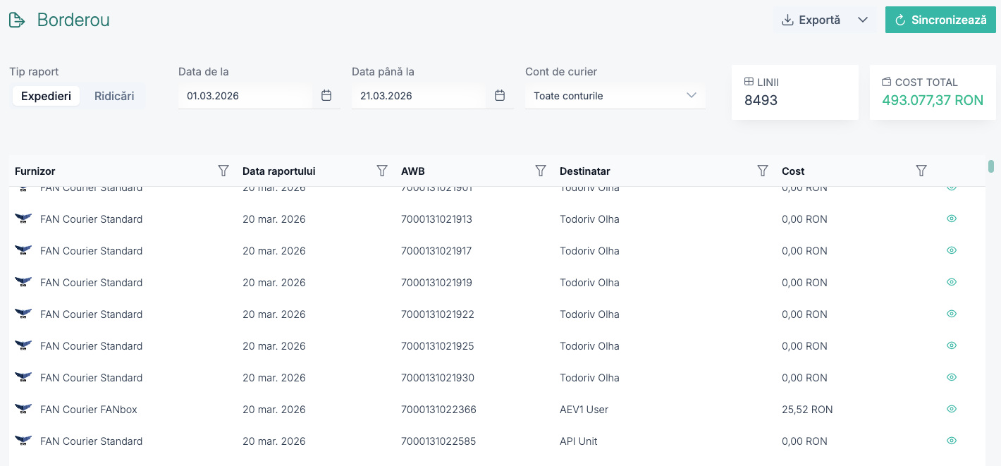 Servicii de curierat și livrare gestionate direct în Quanty